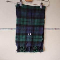 BE)※FRED PERRY チェック柄マフラー タータンチェック