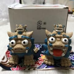 シーサー(家族) 青色のサムネイル