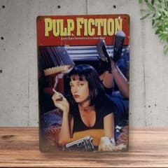 B027 ブリキ看板 映画 パルプフィクション 鉄板プレート インテリア