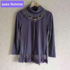【未使用】axes femme タートルネック 長袖 レース ビジュー付きのサムネイル