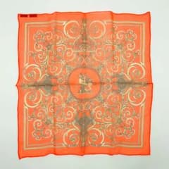 HERMES　エルメス　プチカレ　カレ45 シアー　チュイルリー公園　オレンジ m31838936053_1.jpg?1743485919