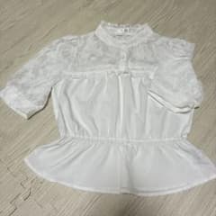 Hudson honey 半袖ブラウス ホワイト Lサイズのサムネイル