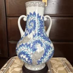 香蘭社 天皇陛下御在位六十年記念 月桂樹鳩環付花瓶 - メルカリ