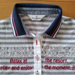 Munsingwear ストライプポロシャツのサムネイル