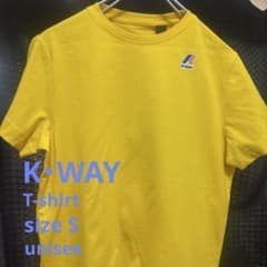 【新品未使用】K-WAY イエローTシャツ Sサイズ　unisex 欧州ブランド