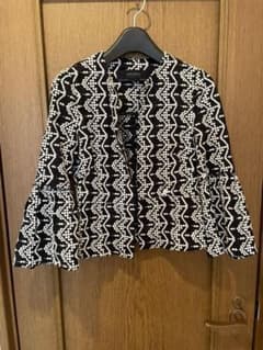 ZARA  ノーカラージャケット刺繍のサムネイル