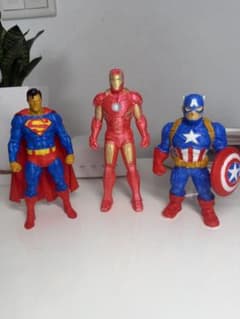 3D Printed Figures - Set of 3 (American Comic Book Style)