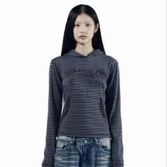 AAKAM パーカーLinearPatternHoodedLongSleeve