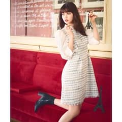 31 Sons de mode 異素材スリーブツイードワンピースのサムネイル