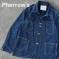 PHERROW'S ヒッコリー カバーオール ウォバッシュ フェローズ デニム PHERROW'S ヒッコリー カバーオール ウォバッシュ フェローズ デニム