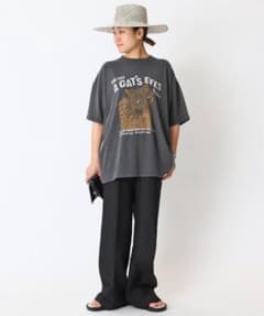 ドゥーズィエムクラスCATプリント オーバーサイズTシャツ 黒 - メルカリ