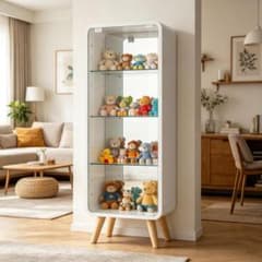 幅36*奥行26*高さ89CMホワイト】コレクションケースコレクション
