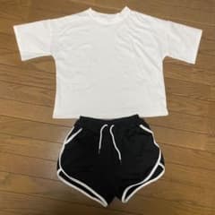 美品 GRL グレイル ルームウェア セットアップ Tシャツ ショートパンツ 黒のサムネイル