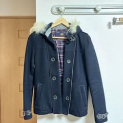 COMME CA COMMUNE ダッフルコート ネイビー ファー付のサムネイル