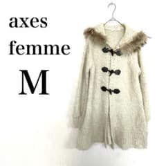 axes femme レディース M アイボリー ファー襟チュニック ガーリーのサムネイル