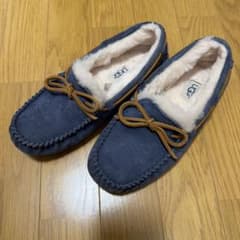 値下げ！UGG ムートンモカシン ブルー 23.0cm - メルカリ