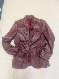 MICHEL KLEIN homme レザージャケット ボルドーのサムネイル