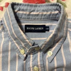 Ralph Lauren ピンクストライプ ボタンダウンシャツ 110のサムネイル