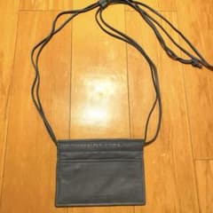 UNUSED アンユーズド レザーポシェット サコッシュ ブルーグレー