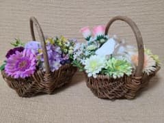 リングピロー　フラワーバスケット　ハンドメイドのサムネイル
