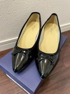 パンプス バレエシューズ 黒のサムネイル