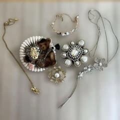 ＊*＊様 ビンテージアクセサリーおまとめ ネックレス、ブローチ、ブレスレットなど アクセサリーまとめ売り ブローチ ネックレス ブレスレット まとめ売り