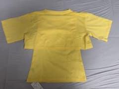 新品タグ付 レイヤード風 半袖Tシャツ イエロー Fのサムネイル