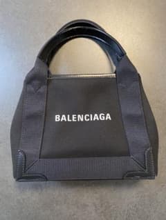 BALENCIAGA ネイビーカバス ハンドバッグ ブラック XS - メルカリ