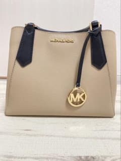 MICHAEL KORS 2way ハンドバッグ ベージュ ブラックのサムネイル