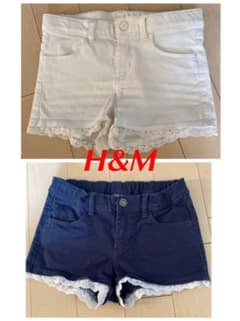 H&M エイチアンドエム デニムショートパンツ2枚セット(140)のサムネイル