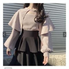 【GRL】ケープ付きニットトップスのサムネイル