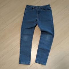 ストレッチ　スキニーデニムパンツ ブルー 135-145cmのサムネイル