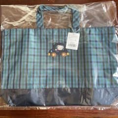 ファミリア レッスンバッグ チェック 青 バッグ familiar 緑 - メルカリ