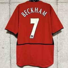 【当時物】02/03 マンチェスター・U ♯7 ベッカム【Mサイズ】ホーム 当時物】02/03 マンチェスター・U ♯7 ベッカム【Mサイズ