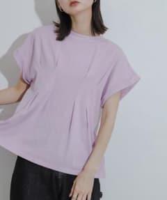 センスオブプレイス　ウエストタックピグメントTシャツ　ピンクのサムネイル