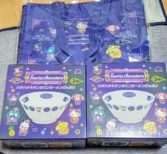★サンリオ ハオハオネオンタウン ラーメンどんぶり2つ＆保冷バッグセット