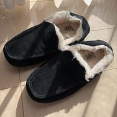 UGG アグ ブラック スリッポン モカシン ASCOT 27cm - メルカリ