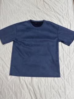 スエード調 クルーネック Tシャツ ネイビー XSのサムネイル