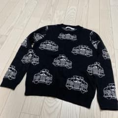 joyrich 조이리치 니트 스웨터 차 무늬 총 무늬 블랙 블랙 긴팔