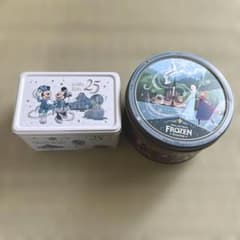 Bundle of two empty DisneySea 25th Anniversary Frozen cans.
