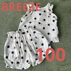 ［100］BREEZE ドット柄 セットアップ ノースリーブ ショートパンツのサムネイル