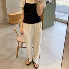 STYLEMIXER リネンミックス2タックパンツ　スラックスのサムネイル