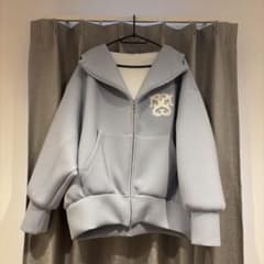 SNIDEL ボリュームパーカー ブルー 店舗限定 スナイデル - メルカリ
