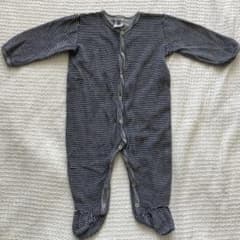 PETIT BATEAU ベビー ロンパース 足つき ボーダーのサムネイル