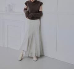 Aimeine エメイン ラメサテンレイヤードマーメイドスカート - メルカリ