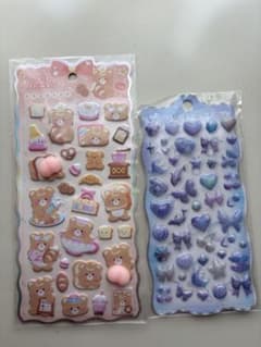 【新品未使用】お尻シールくま&ボンボンドロップシールのサムネイル