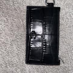 COACH クロコ型押し コインケース 小銭入れ ブラックのサムネイル
