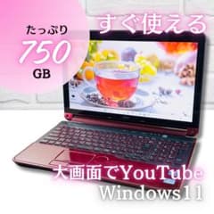 大容量750GB❤️ブルーレイ カメラ 8GB Windows11ノートパソコン 大容量750GB❤️ブルーレイ カメラ 8GB Windows11ノートパソコン
