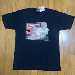 新品タグ付★松井秀喜 55 Tシャツ Fサイズ　ネイビー×プリント　ジャイアンツ 新品タグ付☆松井秀喜 55 Tシャツ Fサイズ ネイビー×プリント