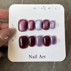 マグネットネイルチップ パープル ボルドー